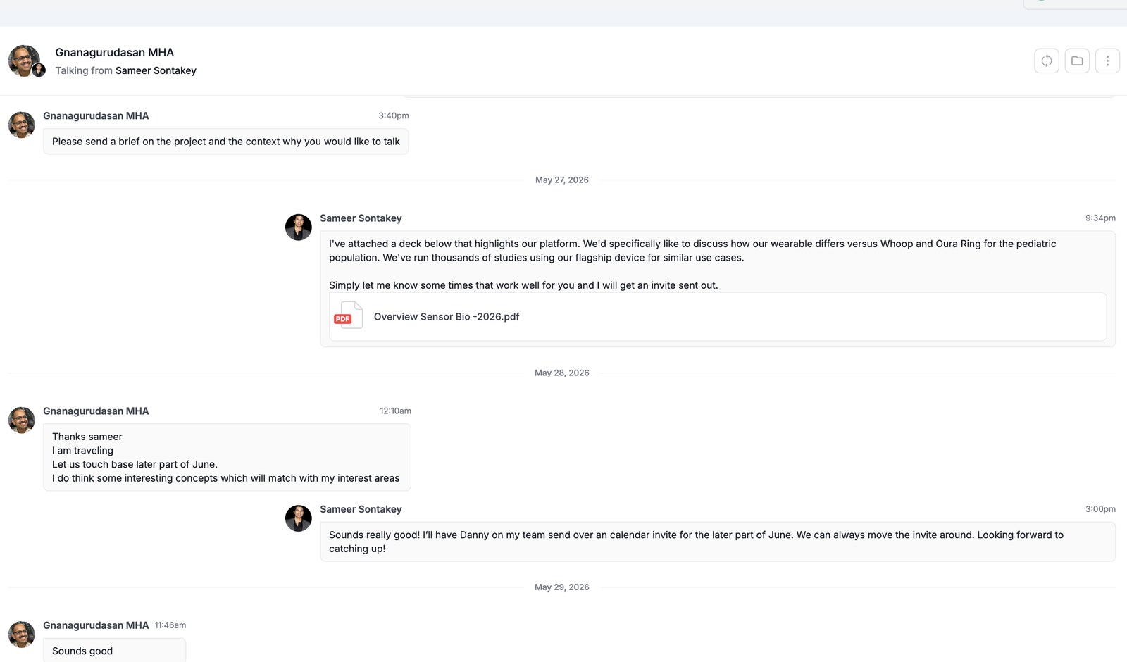 Real conversation our AI started with a prospect, example 3